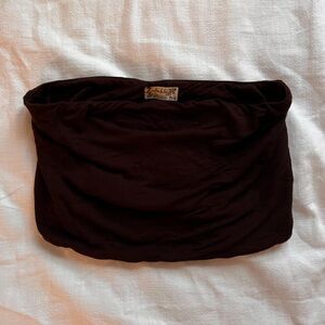 Free People XS cropped tube top, brown